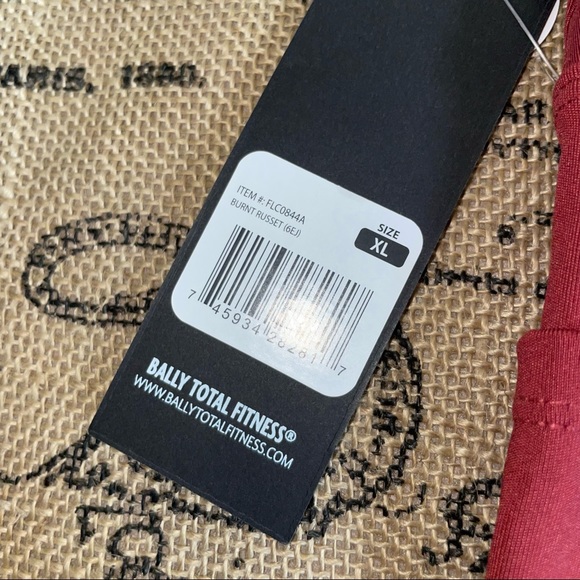 Bally Total Fitness NWT! Active Red High Rise Pocket Ankle Legging Size XL - Picture 13 of 14